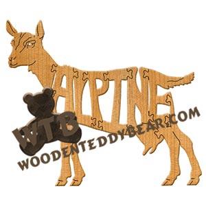 Animals Alpine Goat fretwork scroll saw pattern | The Wooden Teddy Bear
