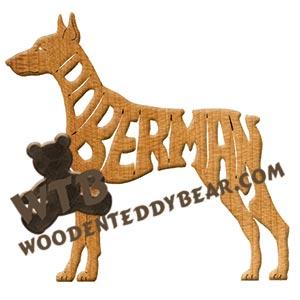 Ornament Doberman fretwork scroll saw patterns | The Wooden Teddy Bear