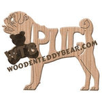 Ornament Pug fretwork scroll saw patterns | The Wooden Teddy Bear