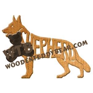 Ornament German Shepherd fretwork scroll saw patterns | The Wooden Teddy Bear