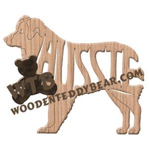 Ornament Aussie Australian Shepherd fretwork scroll saw patterns | The Wooden Teddy Bear