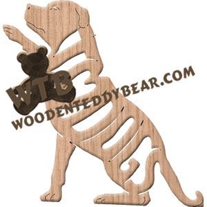 Ornament I Love Dogs fretwork scroll saw patterns | The Wooden Teddy Bear