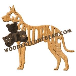 Ornament Great Dane fretwork scroll saw patterns | The Wooden Teddy Bear