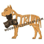 Ornament Pit Bull cropped ears fretwork scroll saw patterns | The Wooden Teddy Bear