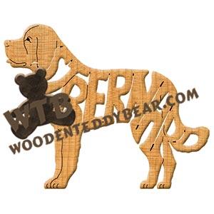 Ornament Saint Bernard fretwork scroll saw patterns | The Wooden Teddy Bear