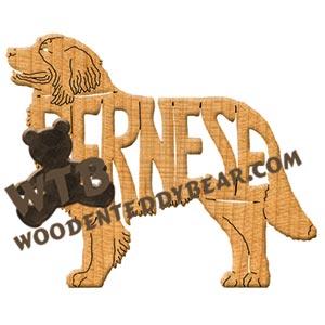 Ornament Bernese Mountain Dog fretwork scroll saw patterns | The Wooden Teddy Bear