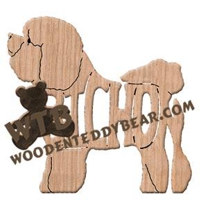 Ornament Bichon Frise fretwork scroll saw patterns | The Wooden Teddy Bear