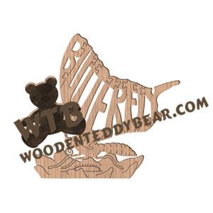 Animals Butterfly #2 fretwork scroll saw pattern | The Wooden Teddy Bear