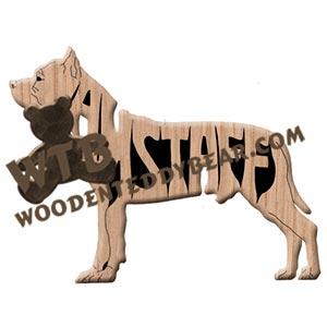 Ornament American Staffordshire Terrier fretwork scroll saw patterns | The Wooden Teddy Bear