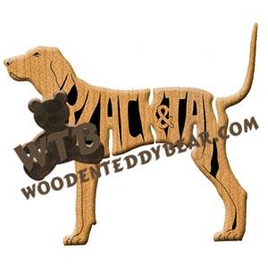 Ornament Black & Tan Coonhound fretwork scroll saw patterns | The Wooden Teddy Bear