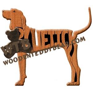 Bluetick Coonhound ornament fretwork scroll saw patterns | The Wooden Teddy Bear