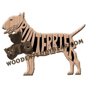 Ornament Bull Terrier fretwork scroll saw patterns | The Wooden Teddy Bear