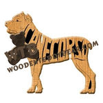 Ornament Cane Corso w/ Clipped Ears fretwork scroll saw patterns | The Wooden Teddy Bear