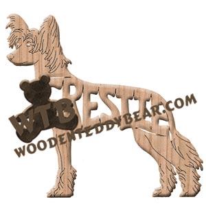 Ornament Hairless Chinese Crested fretwork scroll saw patterns | The Wooden Teddy Bear