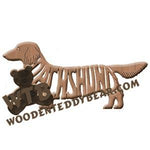 Ornament Dachshund Long-Haired fretwork scroll saw patterns | The Wooden Teddy Bear