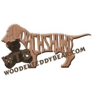 Ornament Dachshund Puppy fretwork scroll saw patterns | The Wooden Teddy Bear