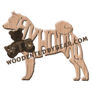 Ornament Elkhound fretwork scroll saw patterns | The Wooden Teddy Bear