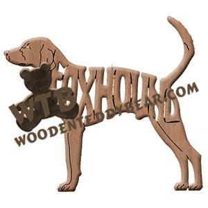 Ornament American Foxhound fretwork scroll saw patterns | The Wooden Teddy Bear