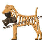 Ornament Fox Terrier Smooth-Haired fretwork scroll saw patterns | The Wooden Teddy Bear