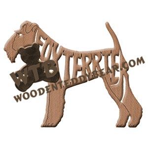 Ornament Fox Terrier Wire-Haired fretwork scroll saw patterns | The Wooden Teddy Bear