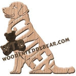 Ornament Golden Retriever sitting fretwork scroll saw patterns | The Wooden Teddy Bear