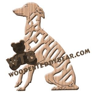 Ornament Greyhound sitting fretwork scroll saw patterns | The Wooden Teddy Bear