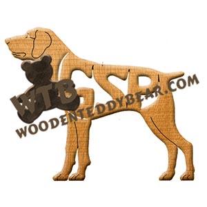 Ornament GSP German Shorthaired Pointer fretwork scroll saw patterns | The Wooden Teddy Bear