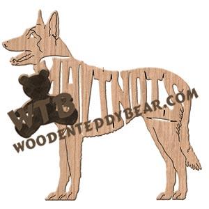 Ornament Malinois Belgian fretwork scroll saw patterns | The Wooden Teddy Bear