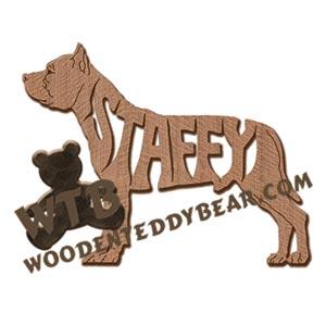 American Staffordshire Terrier ornament fretwork scroll saw patterns | The Wooden Teddy Bear