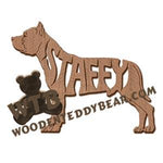 American Staffordshire Terrier ornament fretwork scroll saw patterns | The Wooden Teddy Bear