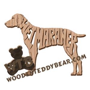 Weimaraner ornament fretwork scroll saw patterns | The Wooden Teddy Bear