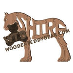 Horses Shire fretwork scroll saw pattern | The Wooden Teddy Bear