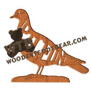 Birds Pigeon fretwork scroll saw pattern | The Wooden Teddy Bear