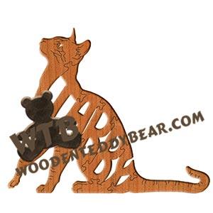 Cats Tabby fretwork scroll saw pattern | The Wooden Teddy Bear