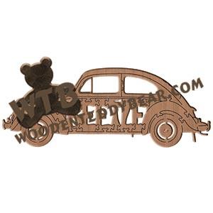 VW Beetle fretwork scroll saw pattern | The Wooden Teddy Bear