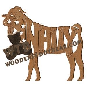 Animals Navy goat fretwork scroll saw pattern | The Wooden Teddy Bear