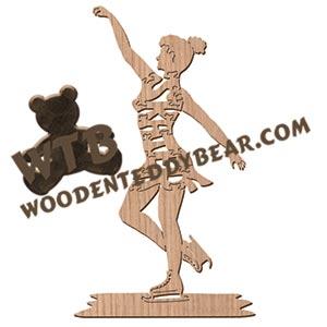 Ice Skater fretwork scroll saw pattern | The Wooden Teddy Bear