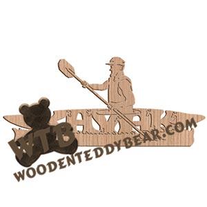 Puzzles Kayak single fretwork scroll saw pattern | The Wooden Teddy Bear