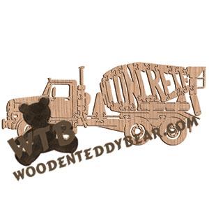 Concrete Truck fretwork scroll saw pattern | The Wooden Teddy Bear