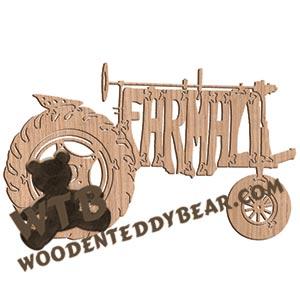 Farmall Tractor fretwork scroll saw pattern | The Wooden Teddy Bear