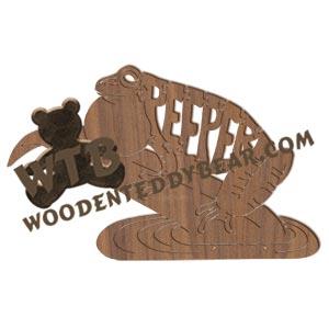 Animals Peeper Frog fretwork scroll saw pattern | The Wooden Teddy Bear