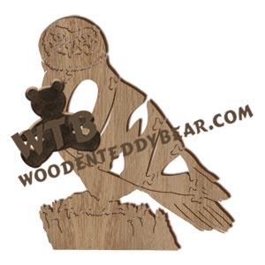 Birds Owl Sitting fretwork scroll saw pattern | The Wooden Teddy Bear