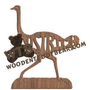 Birds Ostrich Running fretwork scroll saw pattern | The Wooden Teddy Bear