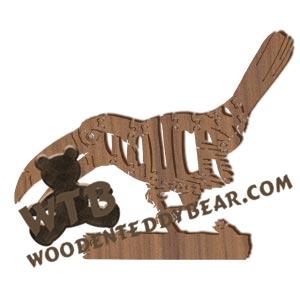 Birds Toucan Sitting fretwork scroll saw pattern | The Wooden Teddy Bear