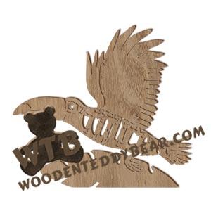 Birds Toucan Flying fretwork scroll saw pattern | The Wooden Teddy Bear