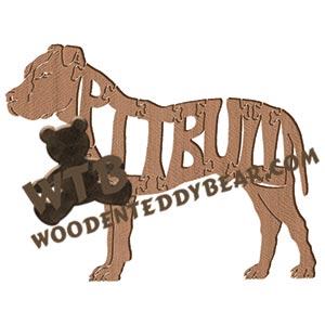 Dogs Pit Bull Not Cropped fretwork scroll saw pattern | The Wooden Teddy Bear