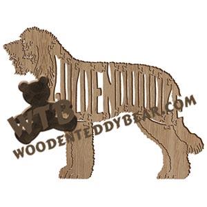 Dogs Golden Doodle Standing fretwork scroll saw pattern | The Wooden Teddy Bear