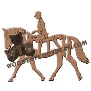 Horses English Rider fretwork scroll saw pattern | The Wooden Teddy Bear