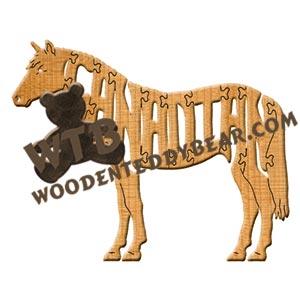 Horses Canadian fretwork scroll saw pattern | The Wooden Teddy Bear