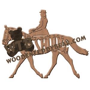 Horses Side Saddle fretwork scroll saw pattern | The Wooden Teddy Bear